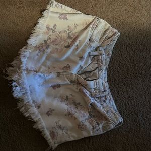 Floral Jean shorts size 24